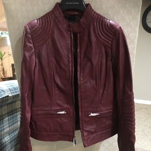 Red Leather Jacket - Smal